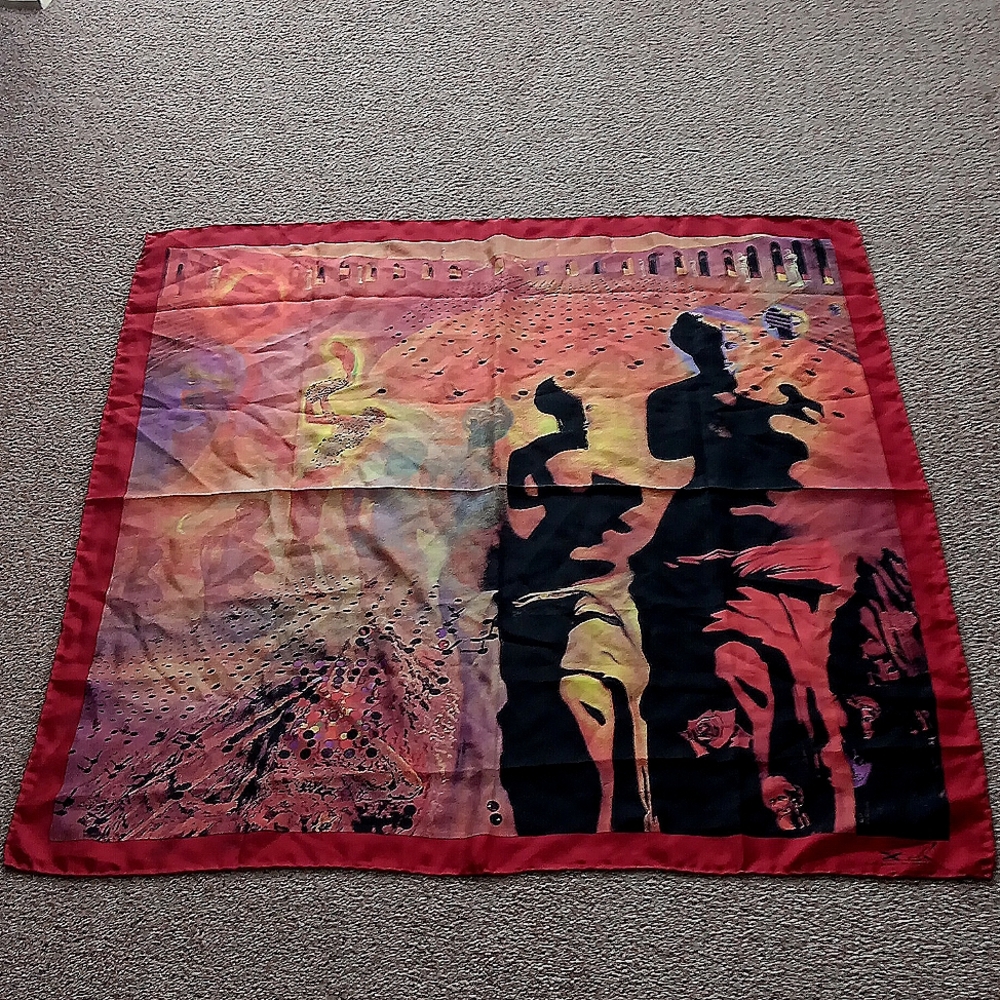 Vintage 1995 Salvador dali silk scarf